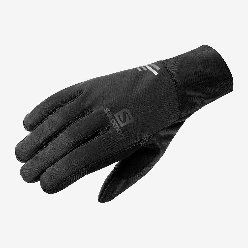 SALOMON EQUIPE U Philippines - Men's Gloves - Black | 045162-SIN